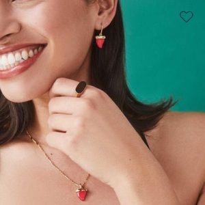 Kendra Scott Olena Red Mother of Pearl Earrings